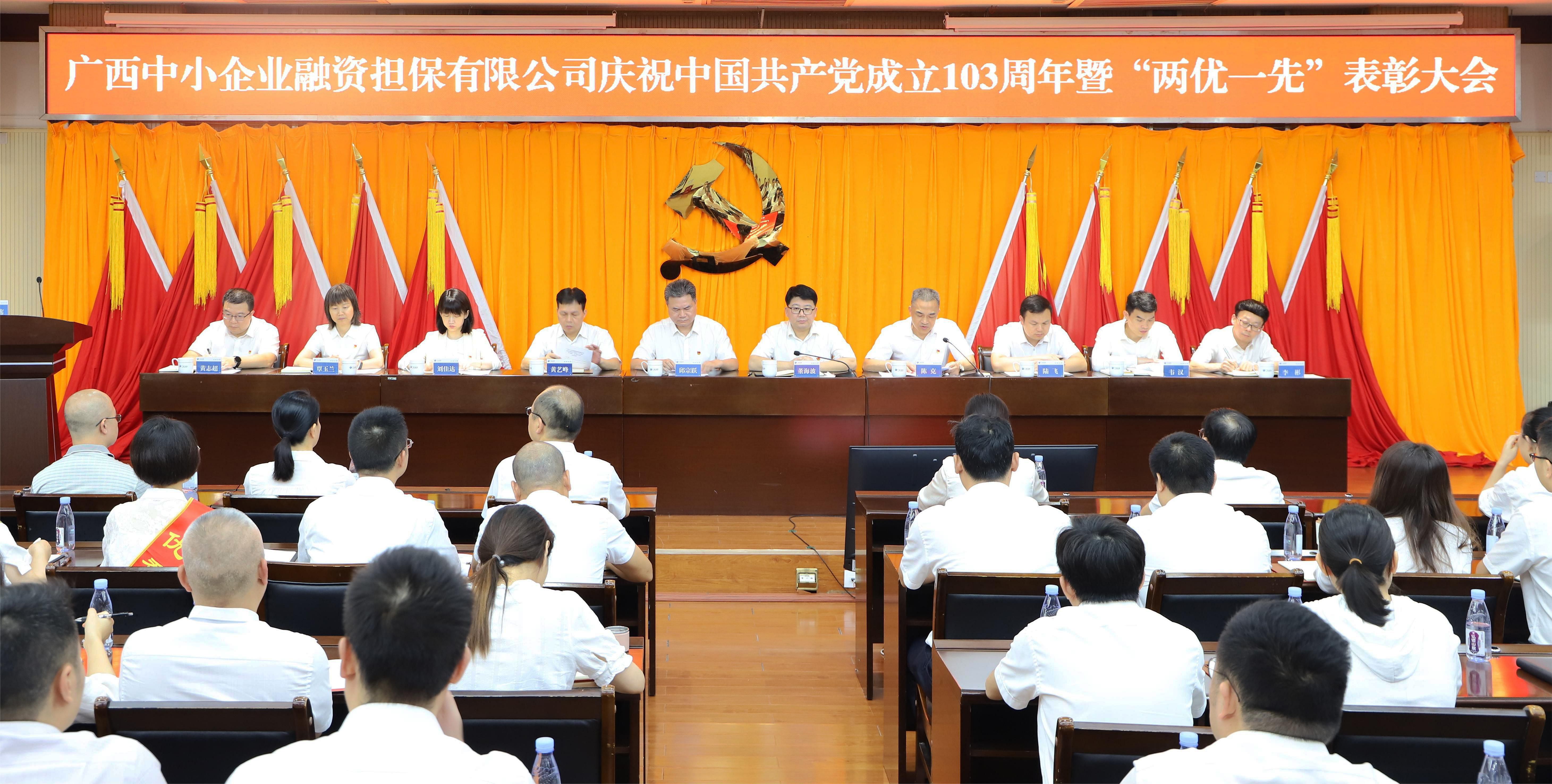 中小擔保召開慶祝中國共產黨成立103周年暨“兩優(yōu)一先”表彰大會